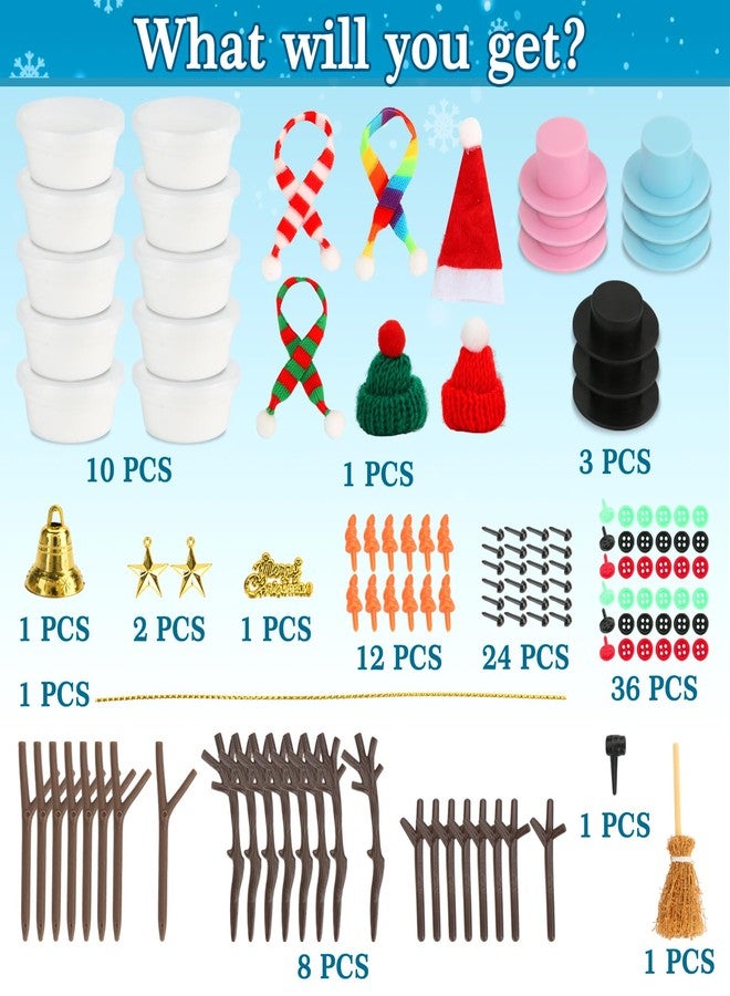 Bingcute Build a Snowman Kit, 10 Pack Air Dry Modeling Clay Art Craft Supplies Christmas Crafts for Kids Ages 4-8 8-12 Christmas Activities Party Favors Toddler Boys Girls Stocking Stuffers Gifts Xmas Decor - Image 5